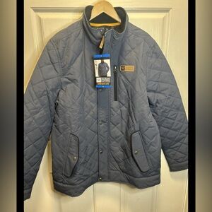 Colorado Clothing Mens Jacket Diamond Quilted Nylon Shell Blue Large